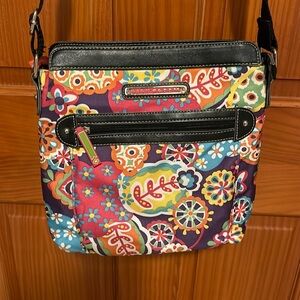 Lily Bloom Floral Paisley Crossbody Bag, Gently loved, EUC